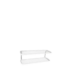 Estante zapatero Classic 650, Blanco/cromo, 2 niveles, 50 cm