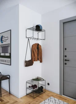 Estante zapatero Downtown, negro