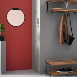 Estante zapatero Tamburin 60 cm, roble-negro