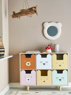 Estantería Calle con 6 cajones 55x88,5 cm, Natur