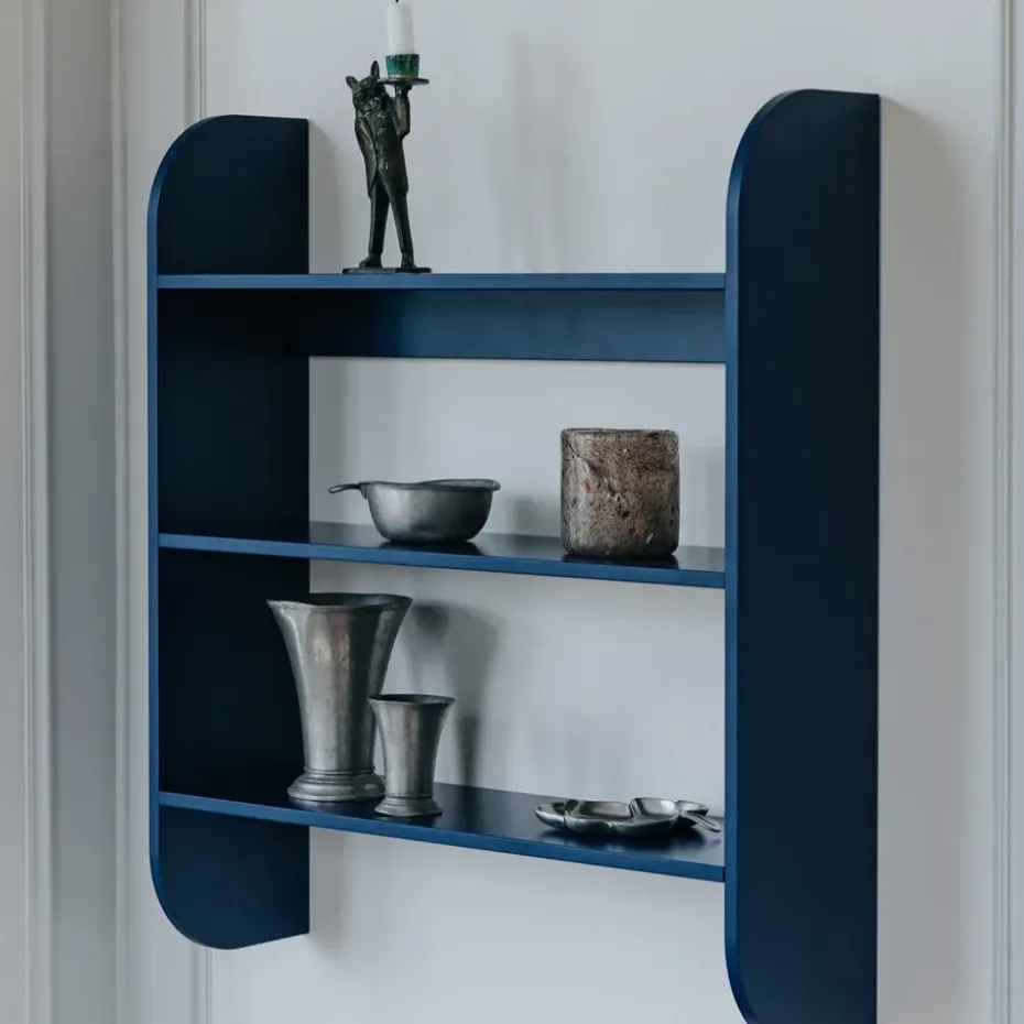 Estantería de pared Strapats 62x73,6 cm, Midnight blue