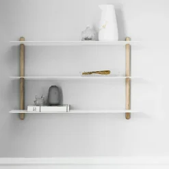 Estantería Nivo A, roble claro-blanco