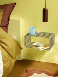 Estantería Panton Wire Half Height 34,8x17,2x25,7 cm, Chrome