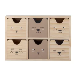 Estantería pequeña Calle 6 cajones 27x18 cm, Naturaleza