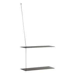 Estantería Stedge 60 cm, Fresno pintado negro