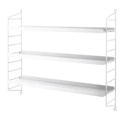 Estantería String Pocket metal, blanco