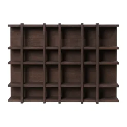 Estantería Tilem, Roble teñido oscuro, 6x4