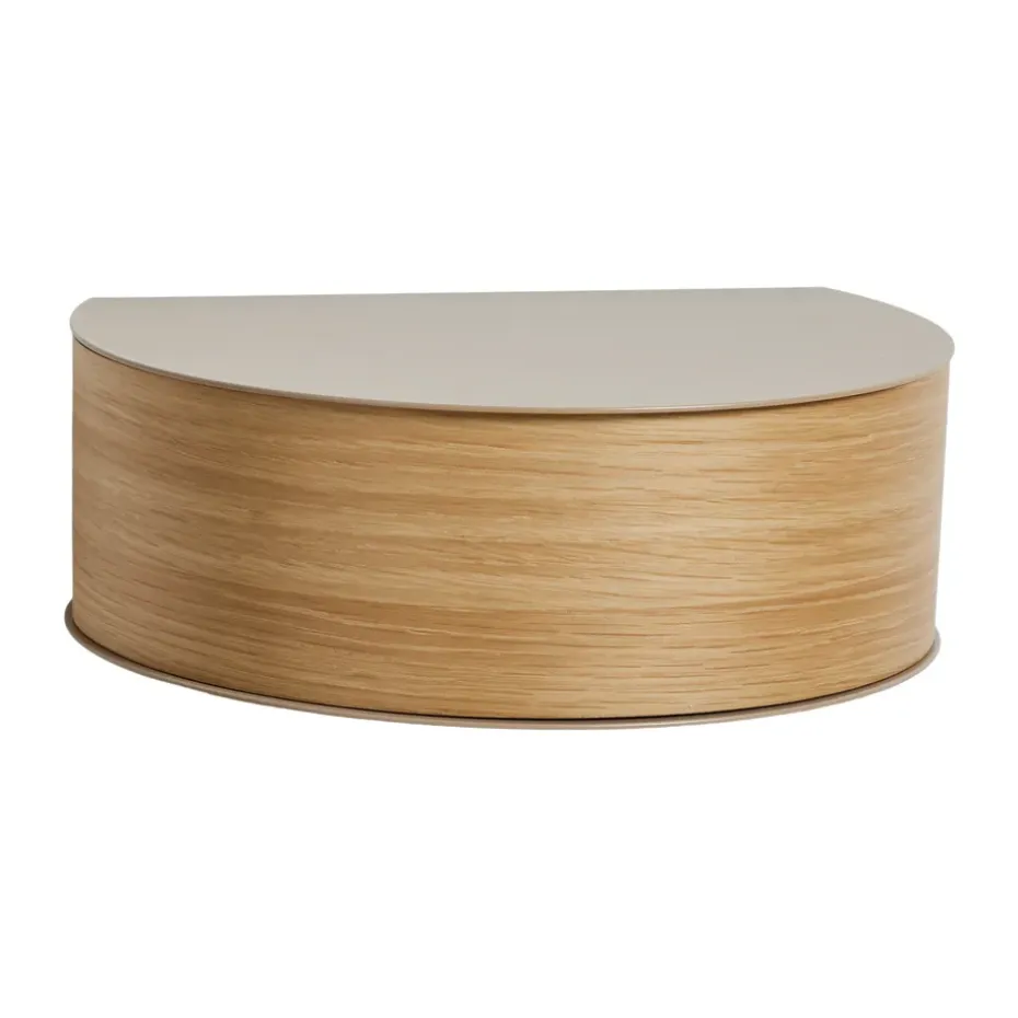 Estantería Wallie, Beige-roble