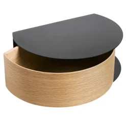 Estantería Wallie, negro, roble