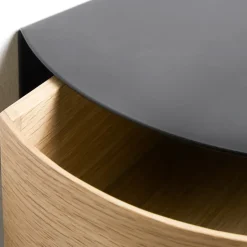 Estantería Wallie, negro, roble