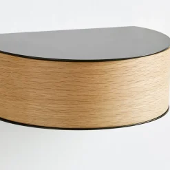 Estantería Wallie, negro, roble