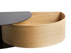 Estantería Wallie, negro, roble