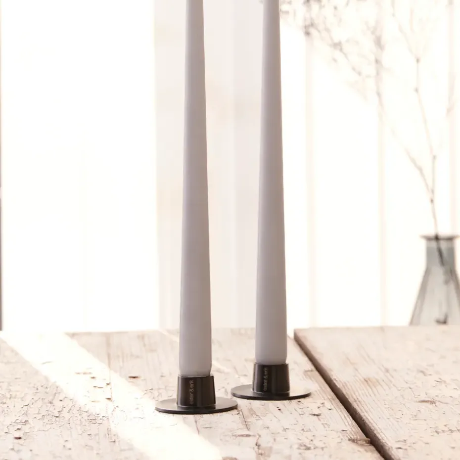 ester & erik 2 Candelabros mate, Negro