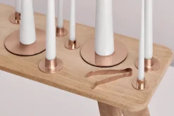 ester & erik 2 Candelabros mate, oro rosa