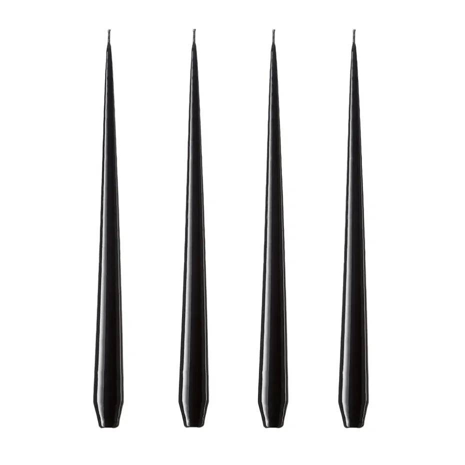 ester & erik 4 Velas lacadas, Raw black, 32 cm