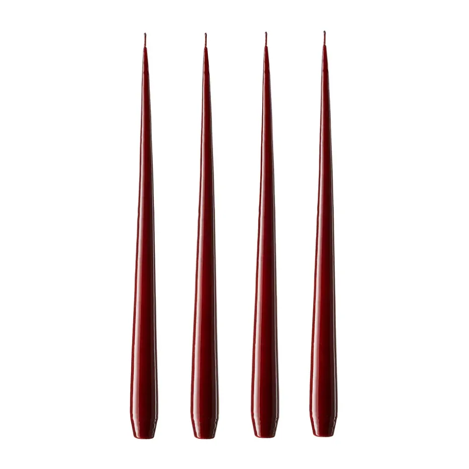 ester & erik 4 Velas lacadas, vinröd, 42 cm