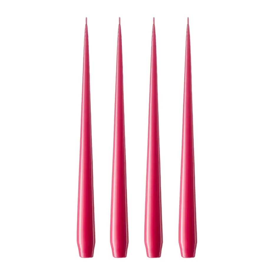 ester & erik 4 Velas lacadas, Deep pink 41/2, 42 cm