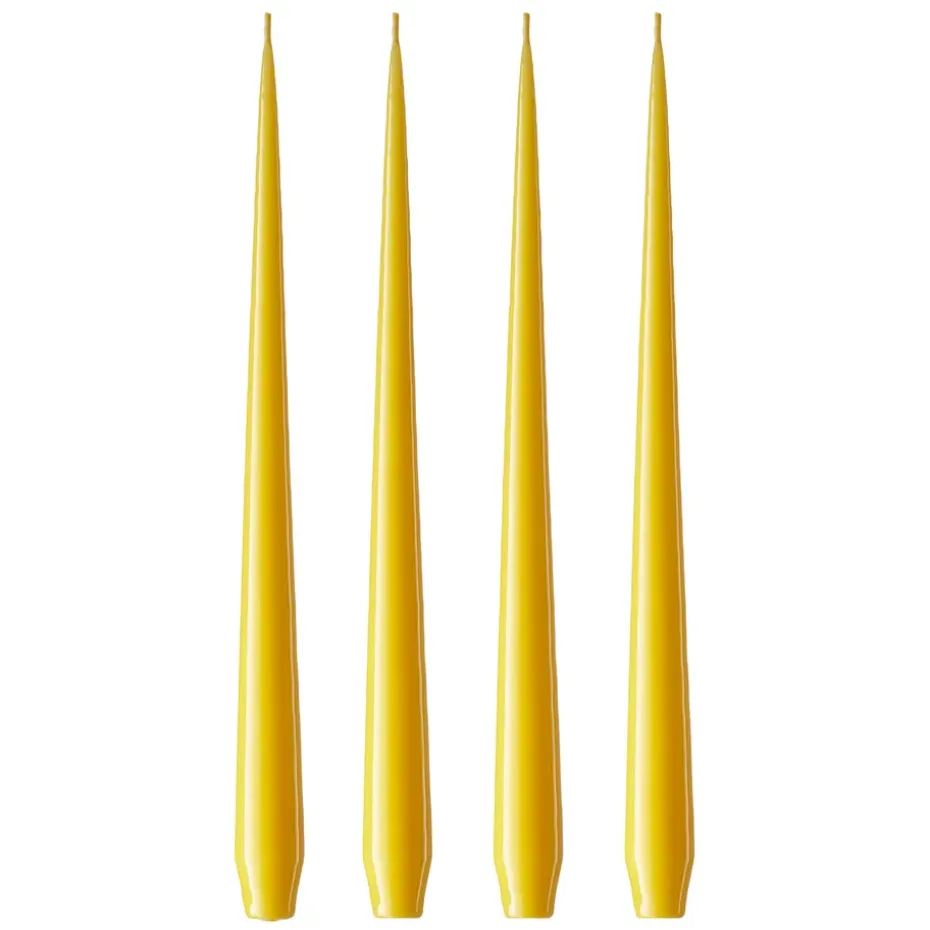 ester & erik 4 Velas lacadas, dark Lemon drop 15/2-0, 42 cm