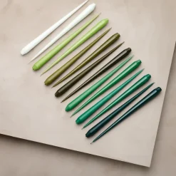 ester & erik 4 Velas lacadas, mörk deep forest, 32 cm