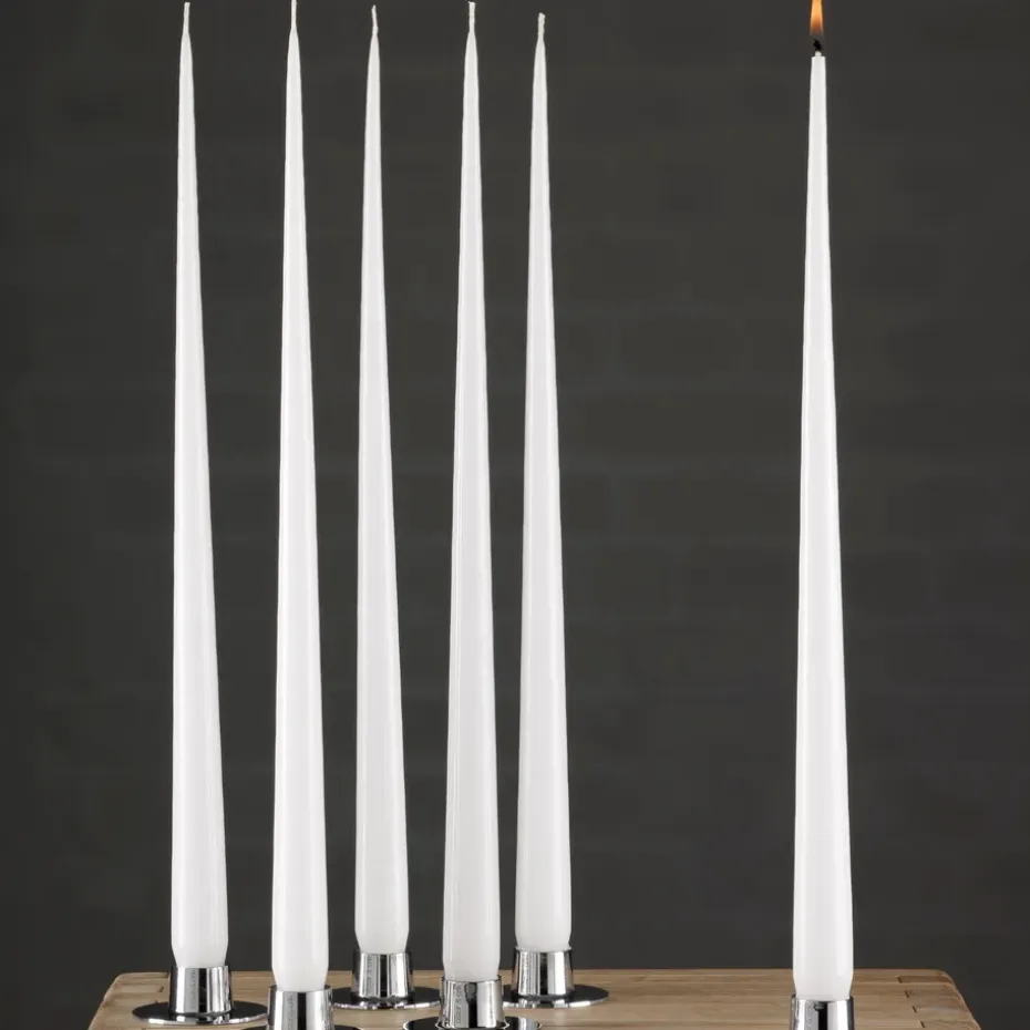 ester & erik 4 Velas lacadas, pure white, 32 cm