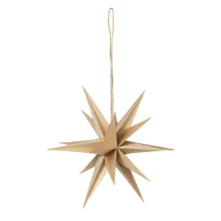 Estrella de madera Venus Ø20 cm, Natural