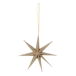 Estrella de papel Star Ø15 cm, Natural brown