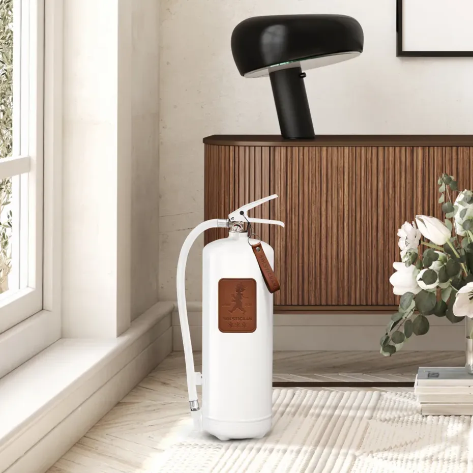 Extintor Solstickan 6 kg, Blanco-cuero oscuro marrón