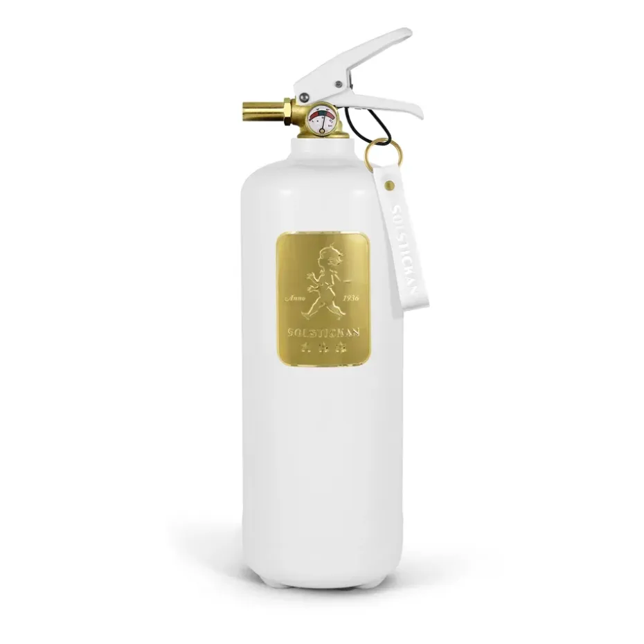 Extintor Solstickan 2 kg, Blanco-dorado