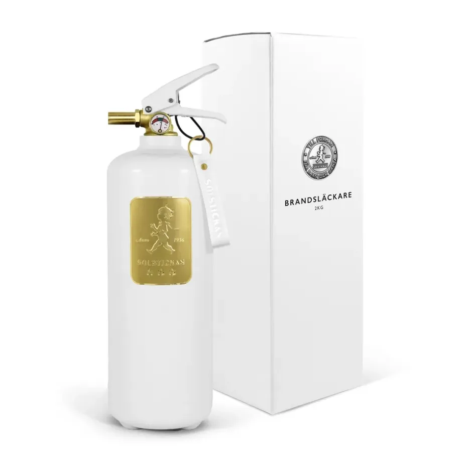 Extintor Solstickan 2 kg, Blanco-dorado
