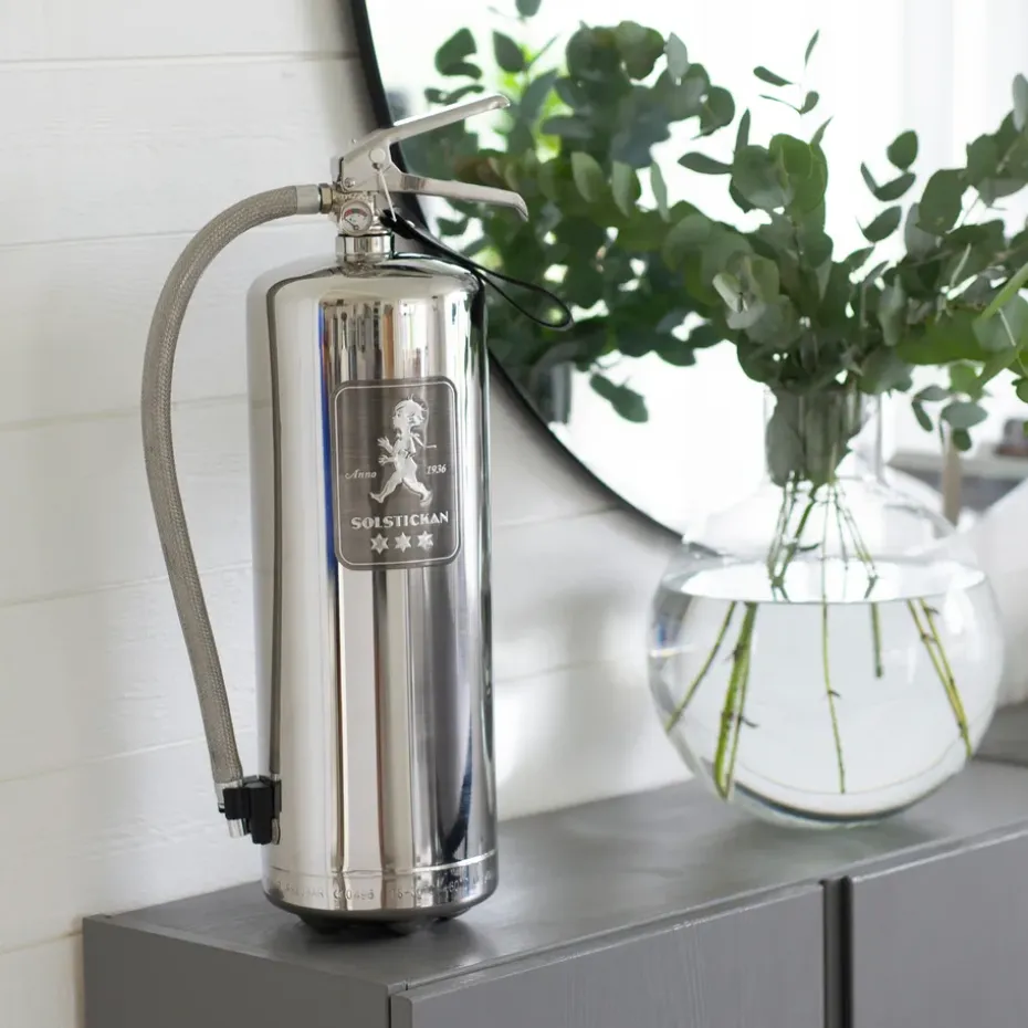 Extintor Solstickan 6 kg, Design Edition acero