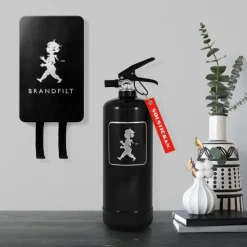 Extintor Solstickan 2 kg, Negro-plateado