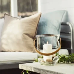 Farolillo con asa Nature, roble