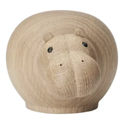 Figura de madera Hibo hipopótamo, Small