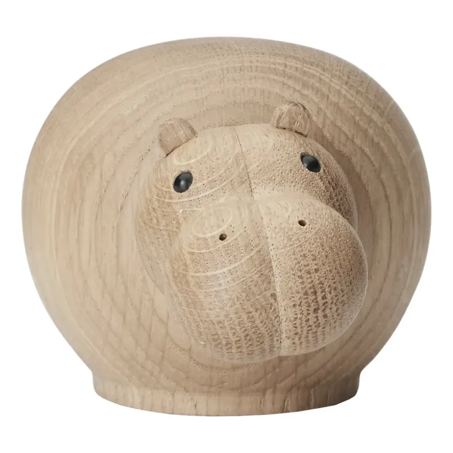 Figura de madera Hibo hipopótamo, Small