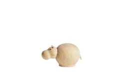 Figura de madera Hibo hipopótamo, Small