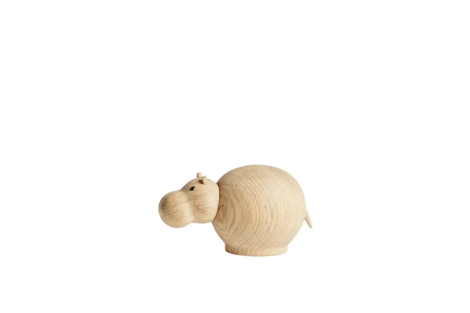 Figura de madera Hibo hipopótamo, Small