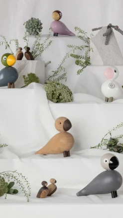 Figura Kay Bojesen pájaro cantor Love, Blanco-rosa