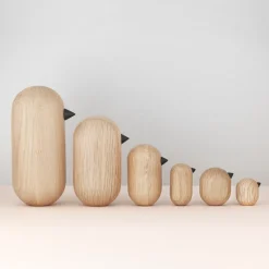 Figura Little Bird, roble, 7 cm