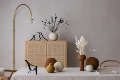 Figura Woody Bird mediana, roble teñido de negro