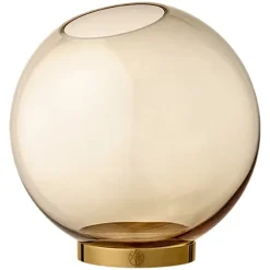 Florero Globe, grande, ámbar-oro
