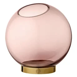 Florero Globe, mediano, rosa-oro