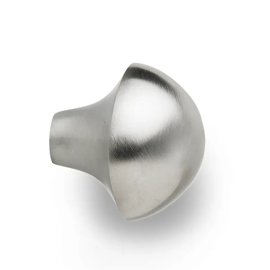 Gancho Mushroom, Brushed stainless steel