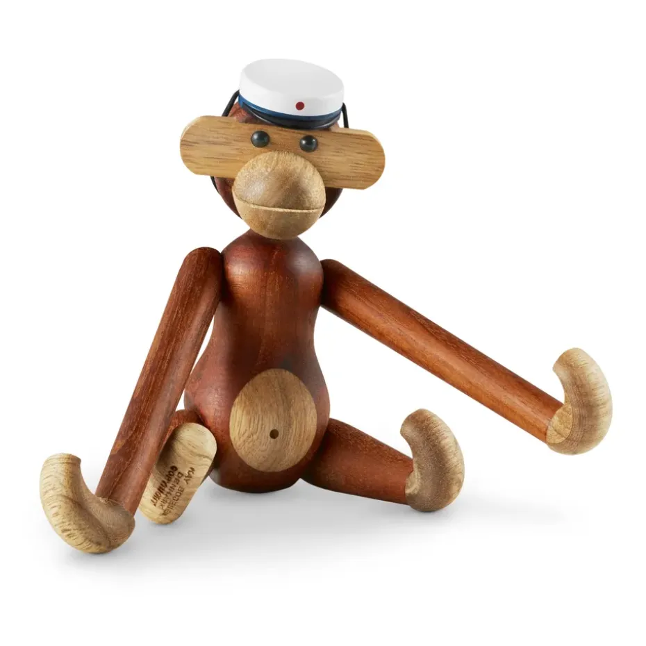 Gorra estudiante para mono Kay Bojesen, Blanco-azul