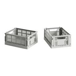 HAY Colour Crate Mini 2-pack 13x17 cm, Light grey