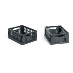 HAY Colour Crate Mini 2-pack 13x17 cm, Charcoal