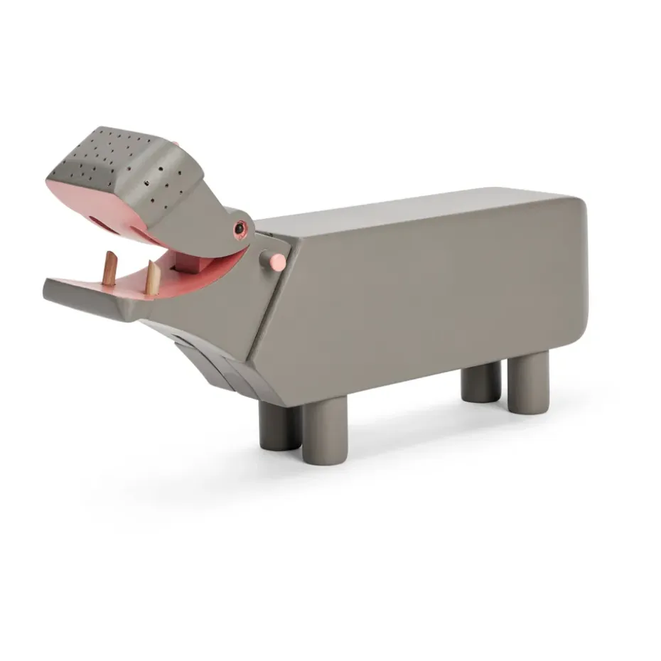 Hipopótamo de madera, Gris