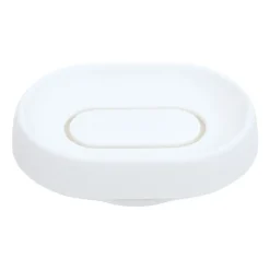 Jabonera con drenaje oculto silicona large, blanco