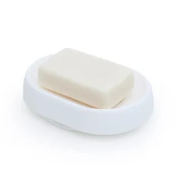 Jabonera con drenaje oculto silicona large, blanco