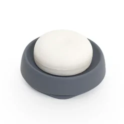 Jabonera con drenaje oculto silicona medium, Grafito