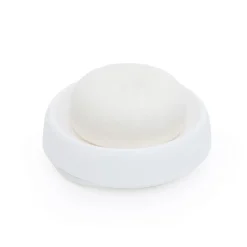 Jabonera con drenaje oculto silicona medium, blanco